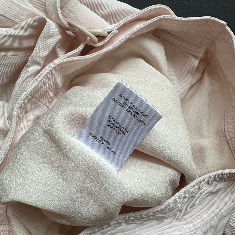Jonathan Simkhai Light Pink Crepe Cargo Pants - Picture 11 of 12